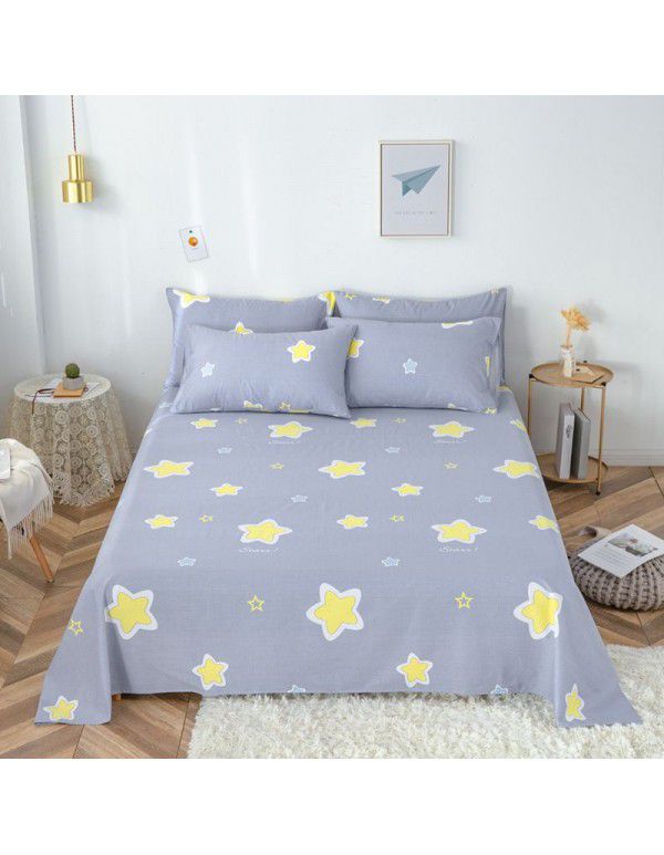 Pure cotton bedspread printing small and fresh 12868 skin friendly comfortable single and double bed cotton bedspread sold directly by manufacturers