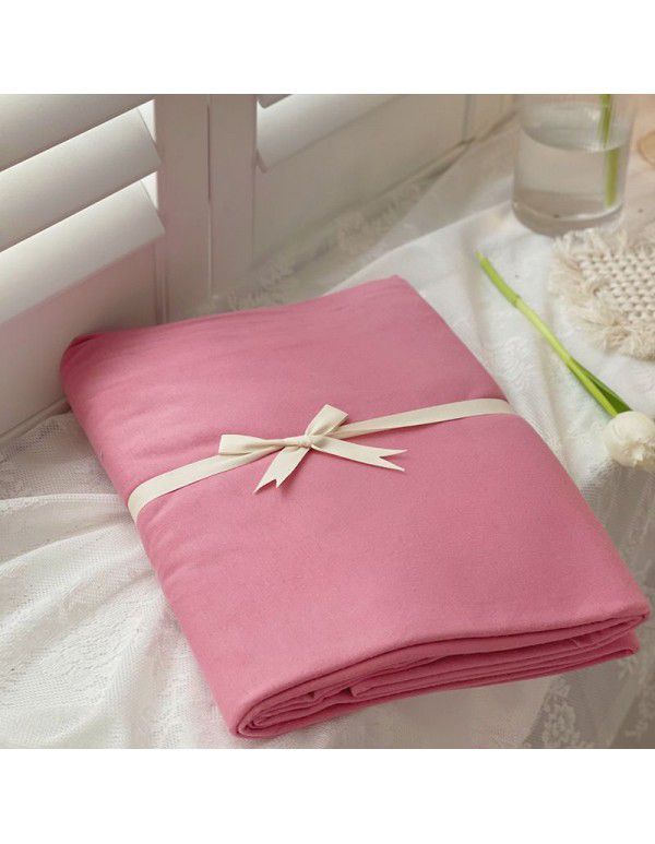 Knitted Cotton Indian Cotton Flat Sheet Fitted Sheet Pure Color Simple Nude Bedding Cover Sheet Single Twin Bedding