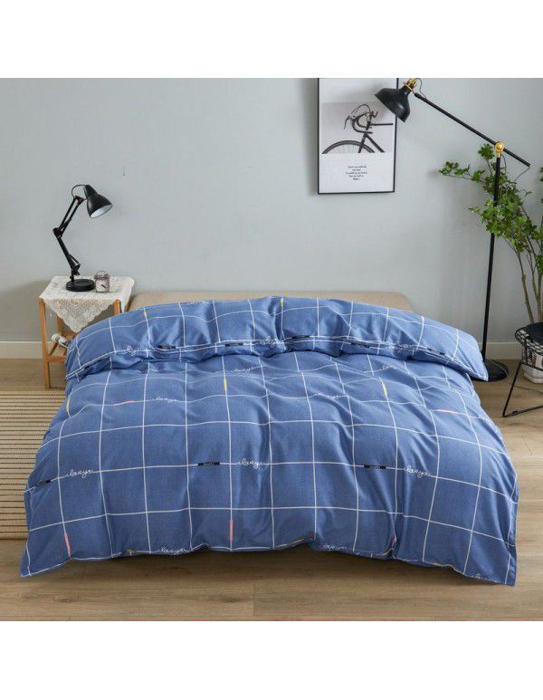 One replacement bedding sheet, quilt cover, thickened, brushed bed sheet, winter warm four piece set, physical supermarket wholesale