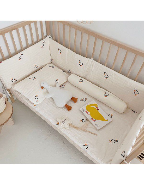 Baby's bed sheet baby's cotton bed cover newborn's cotton bed circumference mattress pillow case pillow towel column pillow