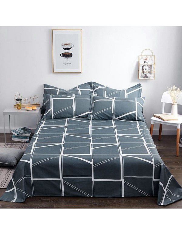 Bedsheet 1.2 * 2.3m thick ground bed sheet single piece wholesale dormitory hotel bedroom single simple bed sheet