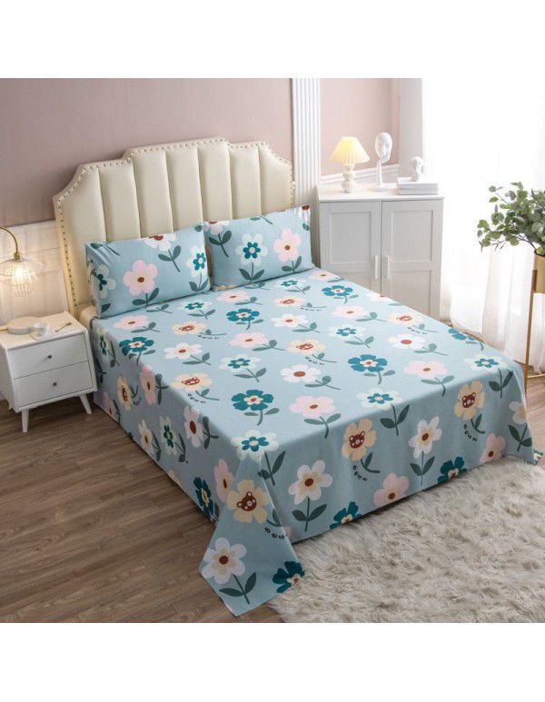 Pure cotton bedspread printing small and fresh 12868 skin friendly comfortable single and double bed cotton bedspread sold directly by manufacturers