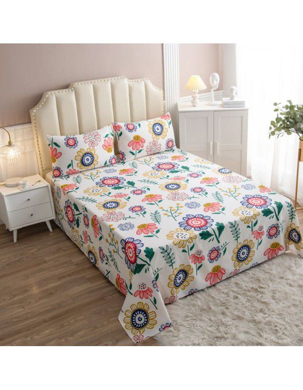 Pure cotton bedspread printing small and fresh 12868 skin friendly comfortable single and double bed cotton bedspread sold directly by manufacturers