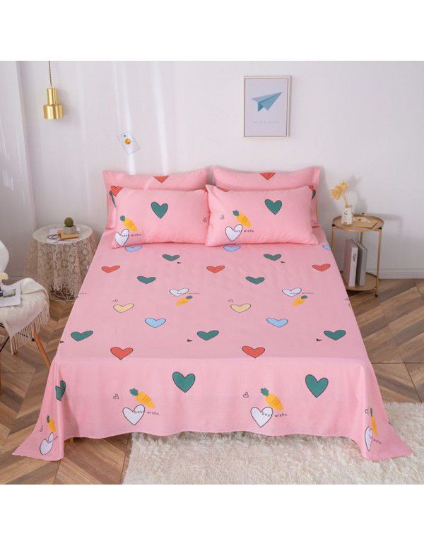 Pure cotton bedspread printing small and fresh 12868 skin friendly comfortable single and double bed cotton bedspread sold directly by manufacturers