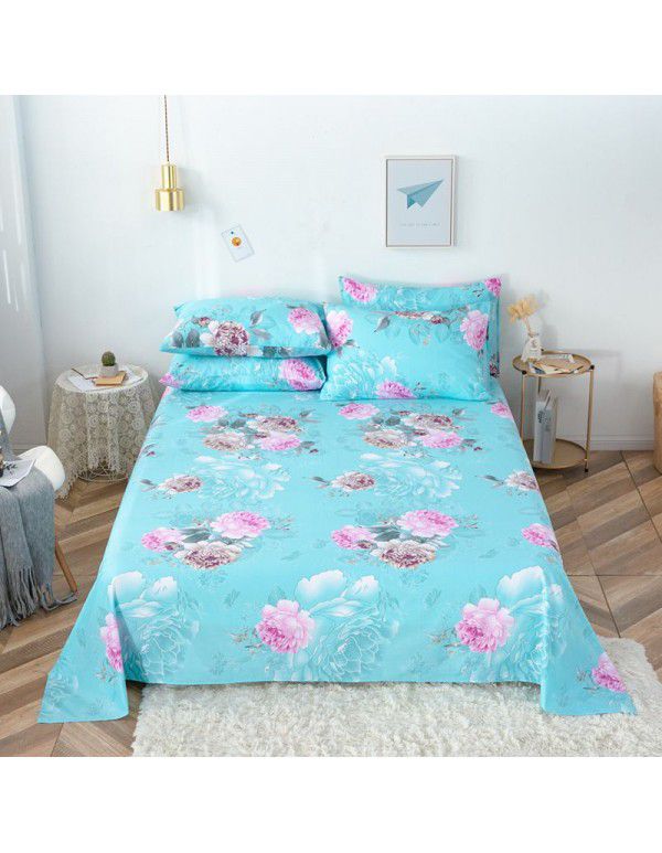 Pure cotton bedspread printing small and fresh 12868 skin friendly comfortable single and double bed cotton bedspread sold directly by manufacturers