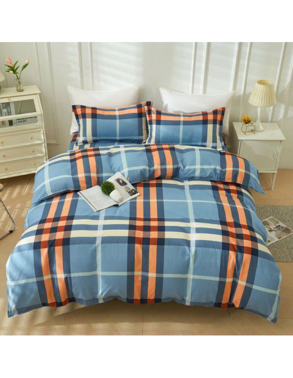 One replacement bedding sheet, quilt cover, thickened, brushed bed sheet, winter warm four piece set, physical supermarket wholesale