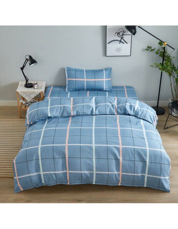 One replacement bedding sheet, quilt cover, thickened, brushed bed sheet, winter warm four piece set, physical supermarket wholesale