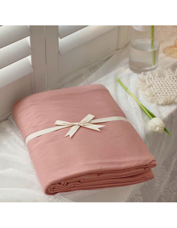 Knitted Cotton Indian Cotton Flat Sheet Fitted Sheet Pure Color Simple Nude Bedding Cover Sheet Single Twin Bedding