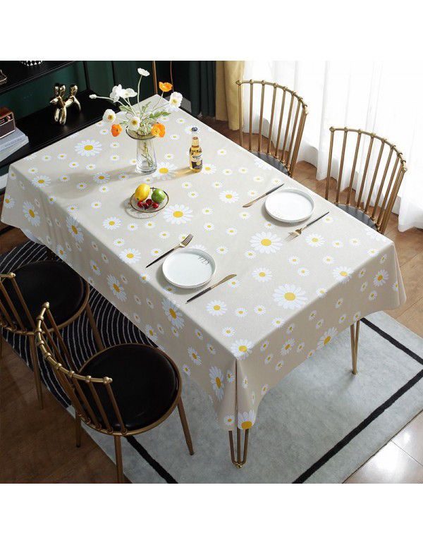 Table cloth waterproof, oil proof, wash free and hot resistant household table cloth rectangular tea table cloth Nordic simple table cloth