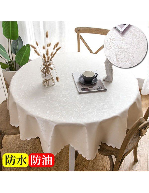 European waterproof and oil proof washfree tablecloth Hotel household round round table tablecloth Table cloth