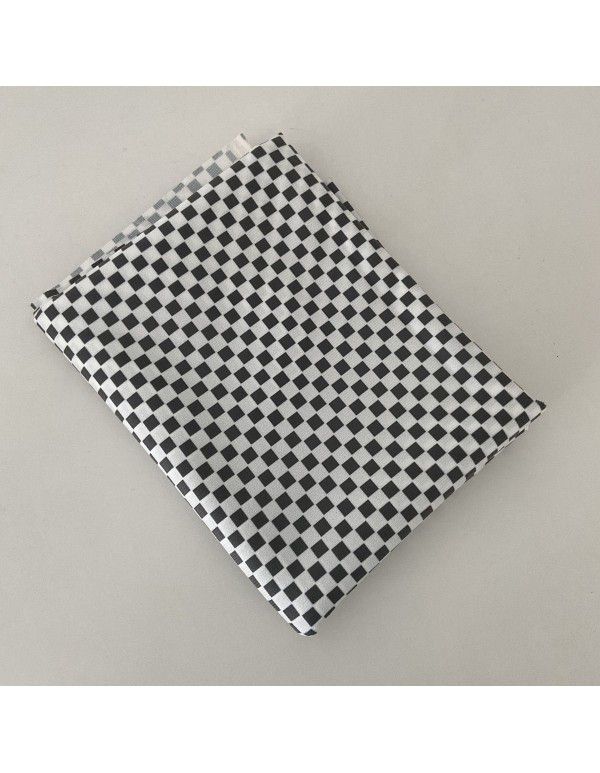 Ins net red black and white checkerboard color contrast tablecloth desk table furniture cafe home stay soft background cloth