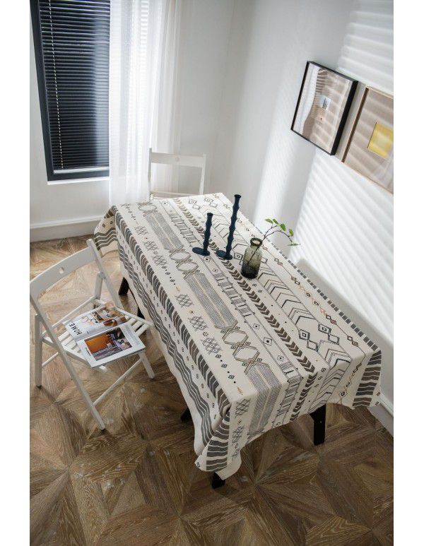 Yi man Qi Yun geometric multi color printing Bohemian living room household tablecloth printing tablecloth square table 