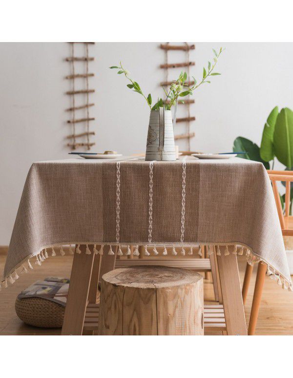 Table Cloth Wholesale Nordic ins Cotton Linen Cloth Home Table Cloth Party Table Cloth Table Cloth Cover