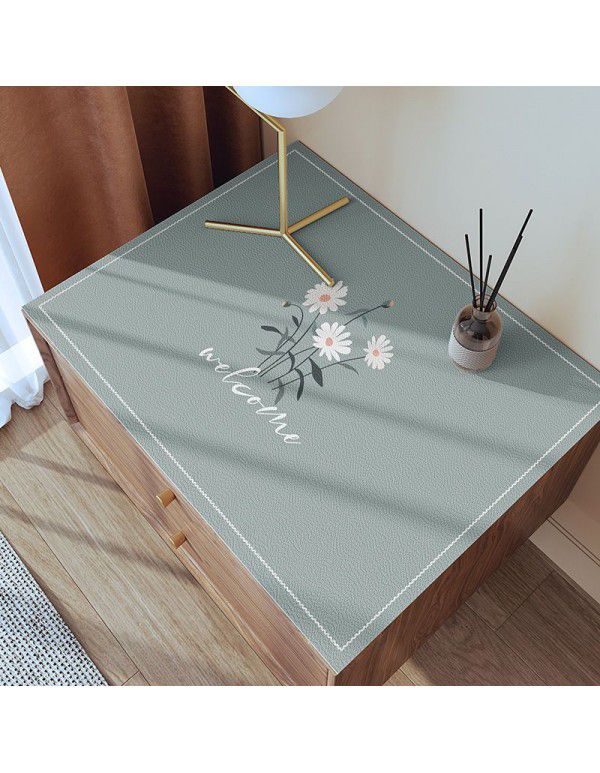 Ins wind bedside table mat waterproof, anti scalding, anti slip table mat universal cloth towel bedroom dust cover mat small and fresh