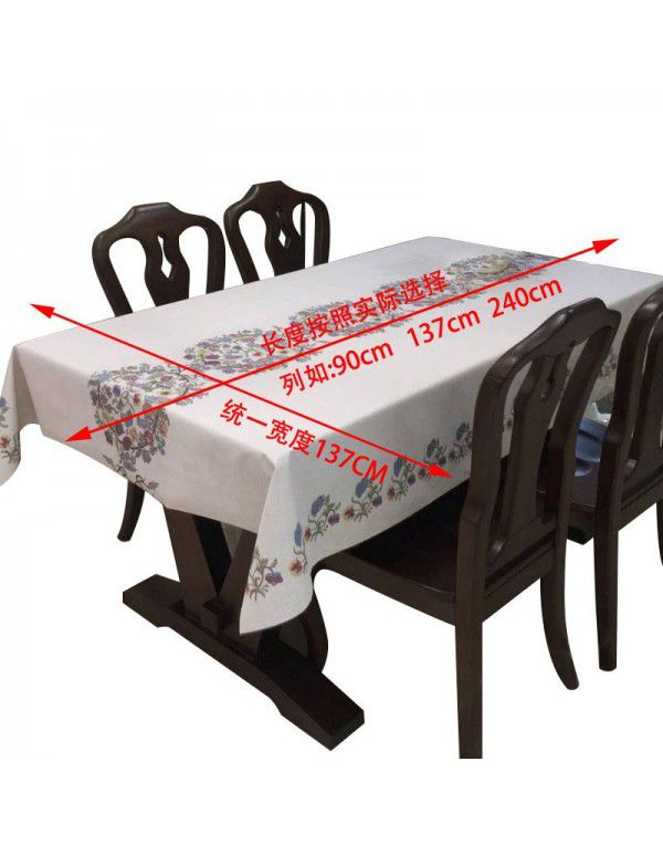 European ins imitation cotton linen PVC waterproof oil proof Nordic tablecloth No wash plastic tablecloth Hotel tablecloth