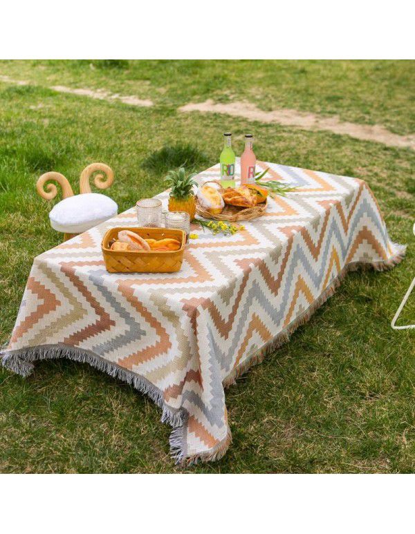 Ins ethnic bohemian outdoor tablecloth multi-functional tea table picnic mat small red book tent camping tablecloth