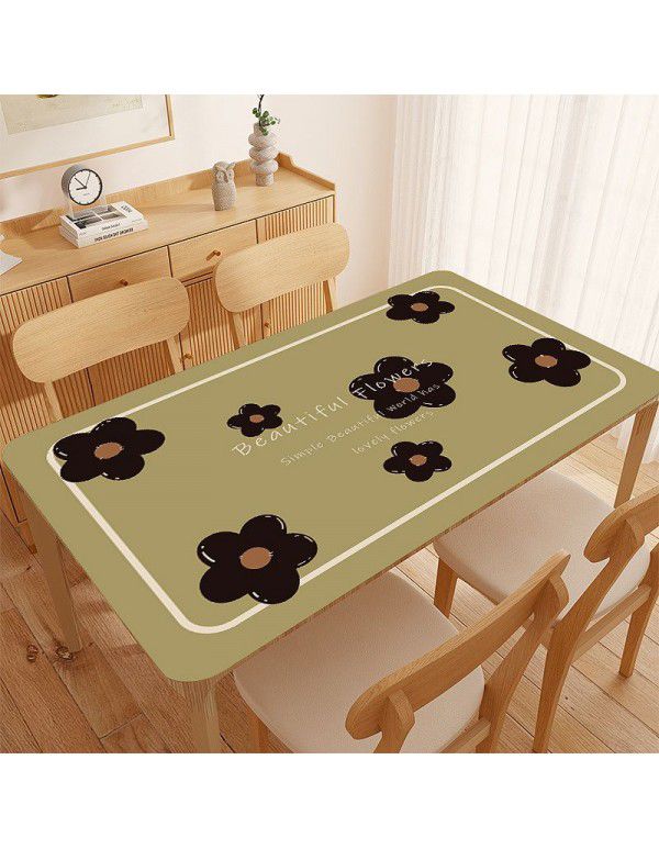 Student table mat pvc waterproof and anti-skid tablecloth dormitory writing desk desk tea table mat wash free girl heart wholesale