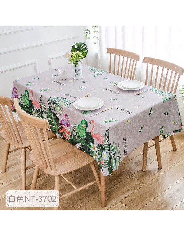 European ins imitation cotton linen PVC waterproof oil proof Nordic tablecloth No wash plastic tablecloth Hotel tablecloth