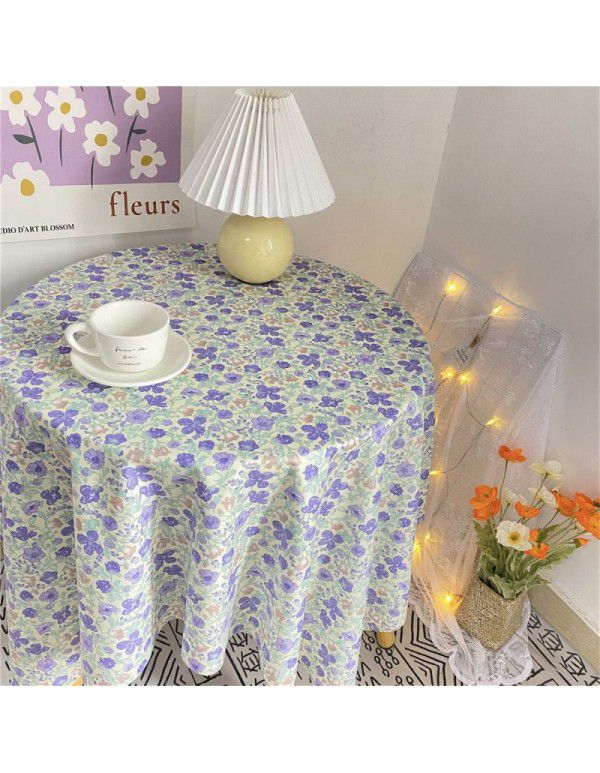 Floral cloth ins Korean simple hollowed out lace tablecloth with gauze tablecloth