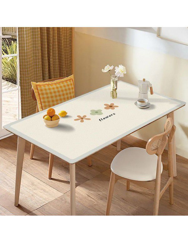 Simple ins leather table mat pvc table mat waterproof oil proof wash free household table cloth tea table mat table cloth wholesale