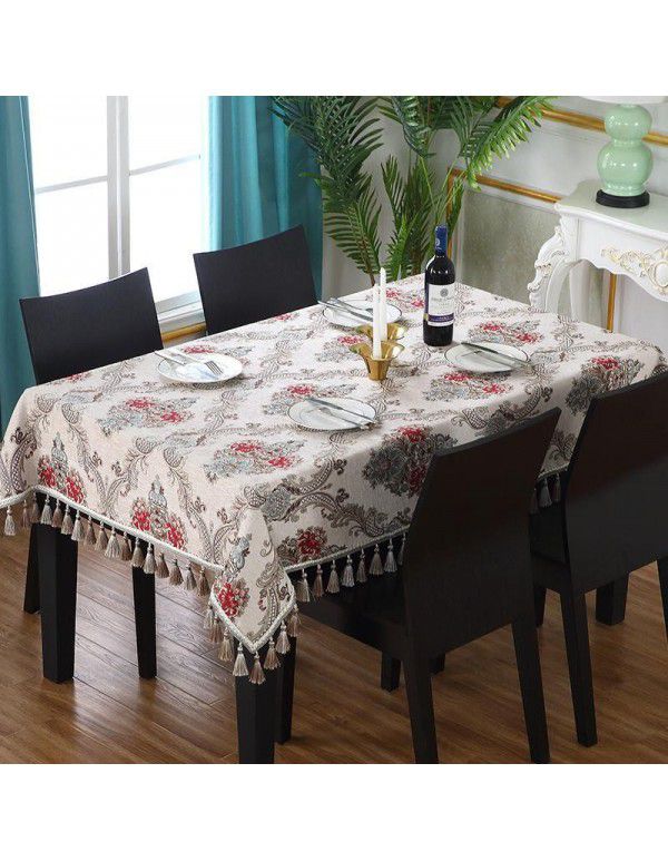 European style tea table table cloth American style luxury dark green table cloth Western table cloth Luxury table cloth