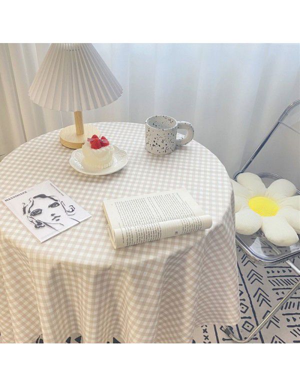 Floral cloth ins Korean simple hollowed out lace tablecloth with gauze tablecloth