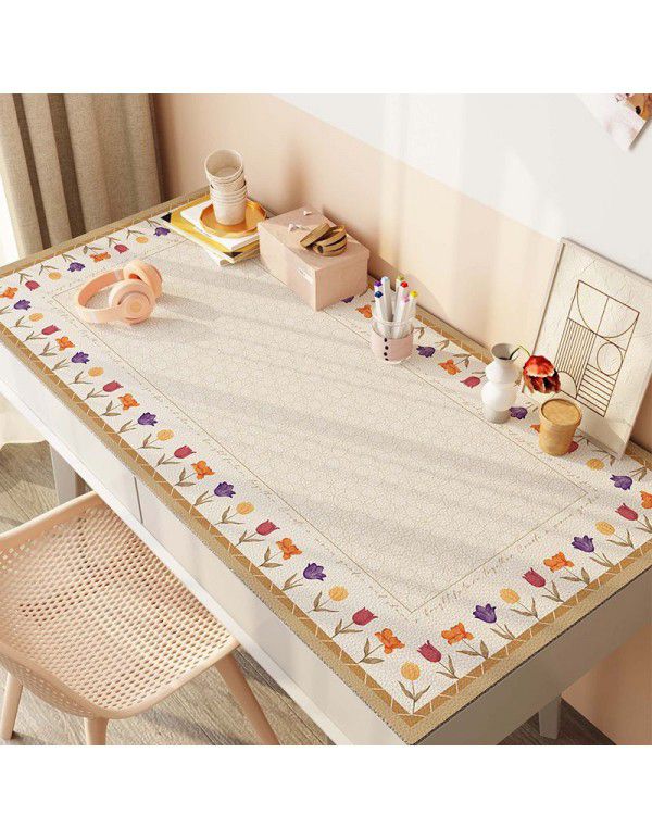 Desk silicone leather desk mat waterproof oil proof tea table table cloth dormitory students children learning computer desk mat