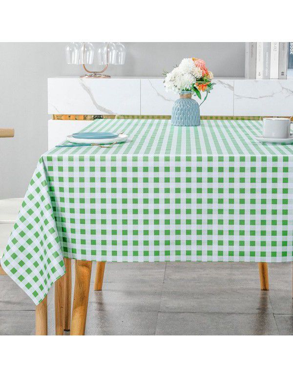 Checked cloth wind net red checkered tablecloth wash free table tea table round table cloth desk rectangular picnic wholesale hot