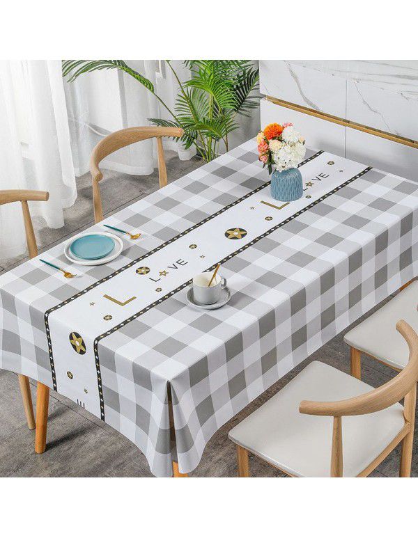 Checked cloth wind net red checkered tablecloth wash free table tea table round table cloth desk rectangular picnic wholesale hot