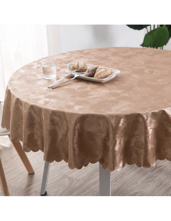 European waterproof and oil proof washfree tablecloth Hotel household round round table tablecloth Table cloth