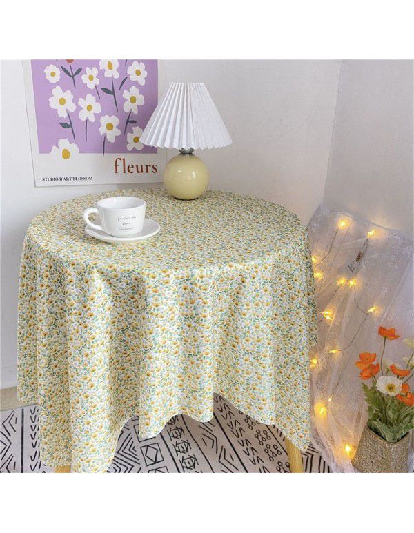 Floral cloth ins Korean simple hollowed out lace tablecloth with gauze tablecloth