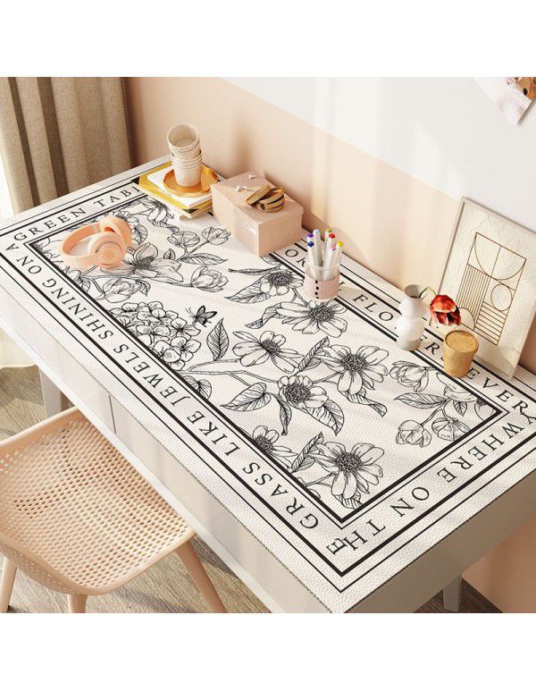 Desk silicone leather desk mat waterproof oil proof tea table table cloth dormitory students children learning computer desk mat