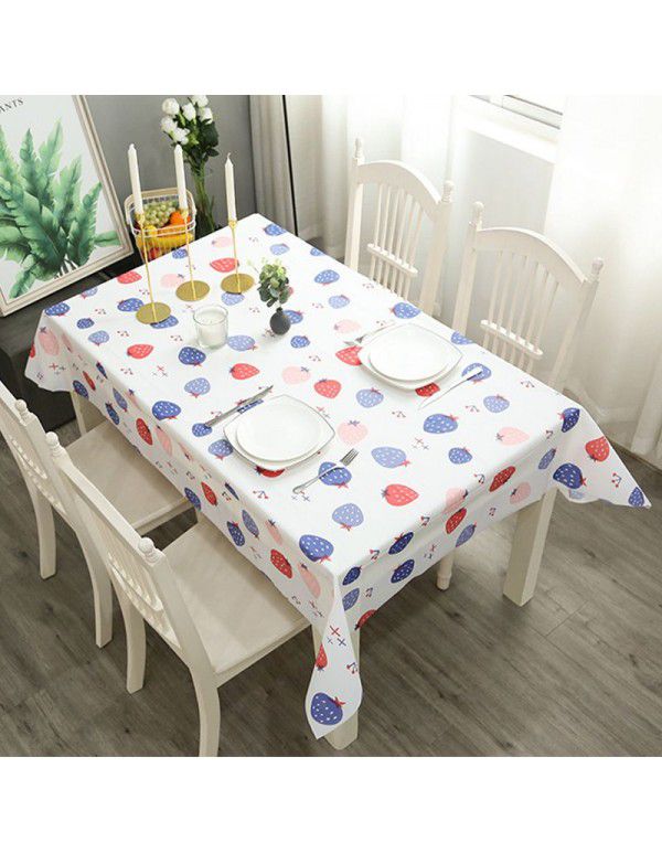 Nordic style tablecloth, waterproof, oil proof, wash free, pvc net, red tablecloth, desk, student's tea table, table mat, cloth art, writing