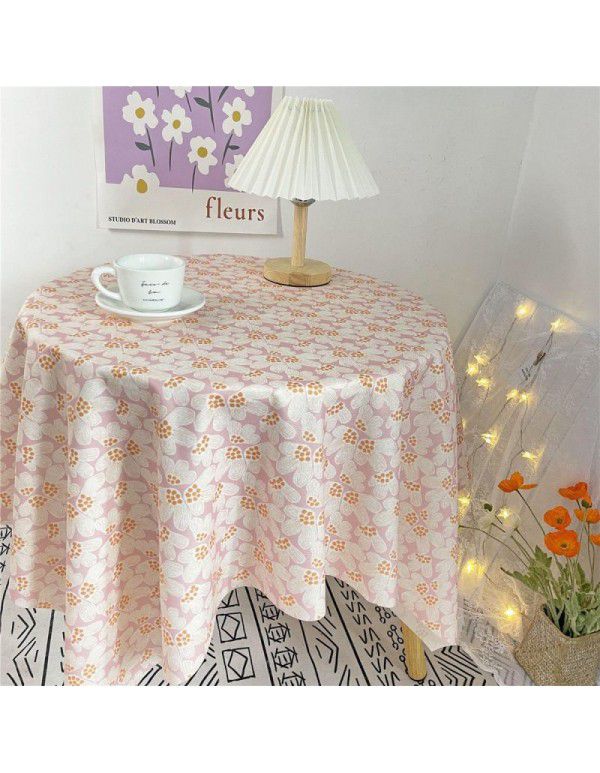 Floral cloth ins Korean simple hollowed out lace tablecloth with gauze tablecloth