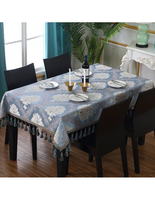 European style tea table table cloth American style luxury dark green table cloth Western table cloth Luxury table cloth