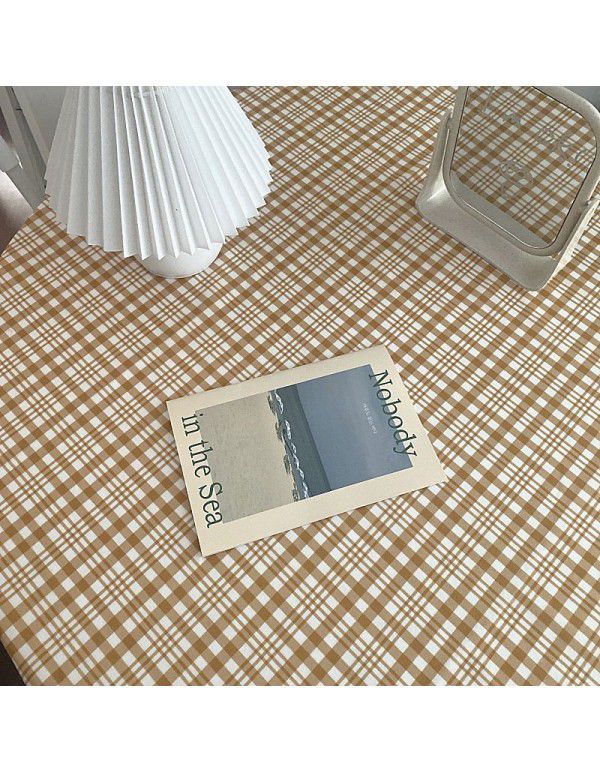 Checked tablecloth ins, Korean blogger, matching cloth, vintage background cloth, photographing props, cloth, picnic mat, wholesale by manufacturers