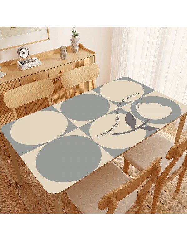 Student table mat pvc waterproof and anti-skid tablecloth dormitory writing desk desk tea table mat wash free girl heart wholesale