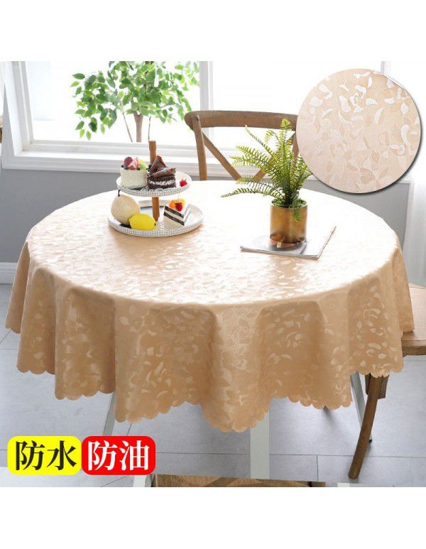 European waterproof and oil proof washfree tablecloth Hotel household round round table tablecloth Table cloth