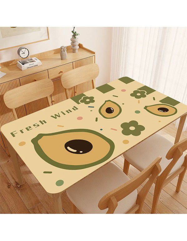 Student table mat pvc waterproof and anti-skid tablecloth dormitory writing desk desk tea table mat wash free girl heart wholesale