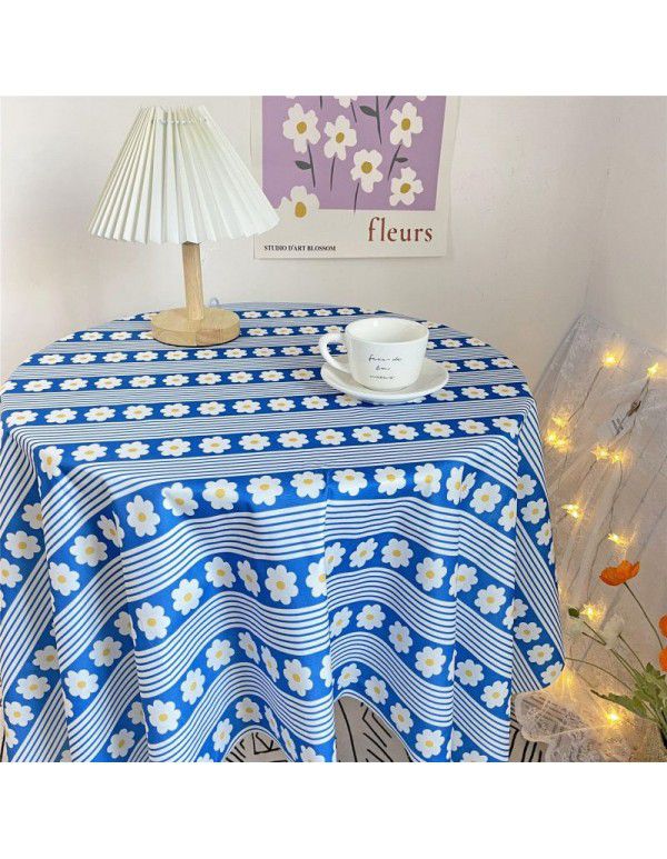 Floral cloth ins Korean simple hollowed out lace tablecloth with gauze tablecloth