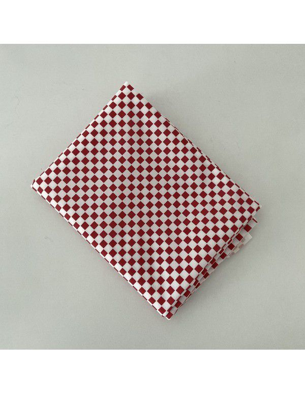 Ins net red black and white checkerboard color contrast tablecloth desk table furniture cafe home stay soft background cloth