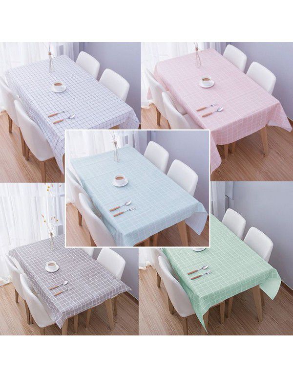 Nordic style tablecloth, waterproof, oil proof, wash free, pvc net, red tablecloth, desk, student's tea table, table mat, cloth art, writing