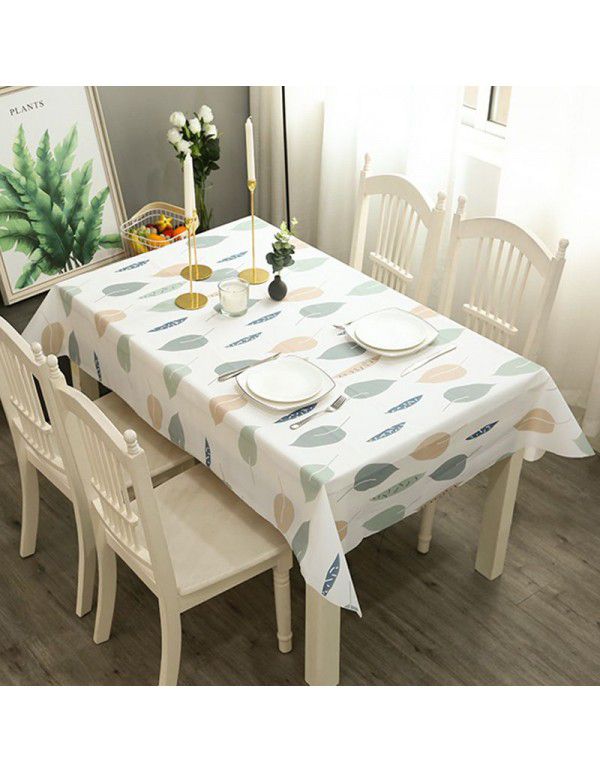 Nordic style tablecloth, waterproof, oil proof, wash free, pvc net, red tablecloth, desk, student's tea table, table mat, cloth art, writing