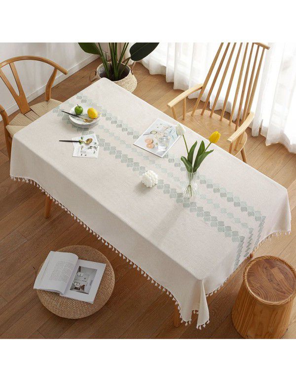 Henggang manufacturer cross-border supply fashion simple idyllic polyester household tablecloths tablecloths tablecloths spot wholesale