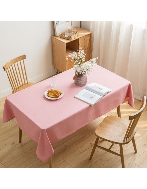 Net red tablecloth cloth tea table cloth macaron solid color tablecloth pink cute girl makeup table tablecloth