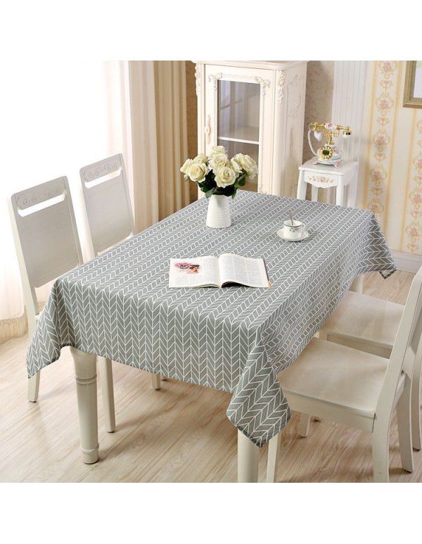 Spot tablecloth simple pastoral lattice household geometric rectangular tea table tablecloth table suitable for hotel restaurants