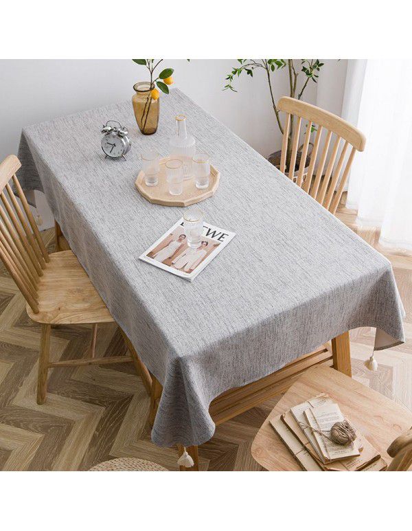 Nordic cloth solid color cotton linen table cloth waterproof oil proof table cloth dining room cloth tea table cloth table mat