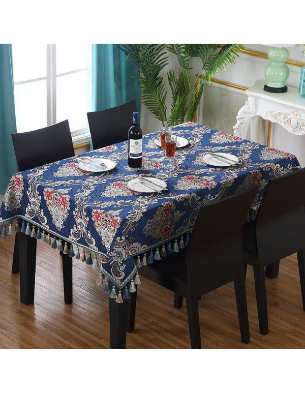 European style tea table table cloth American style luxury dark green table cloth Western table cloth Luxury table cloth