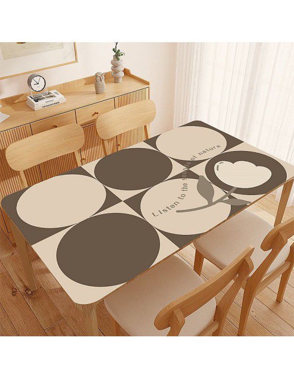 Student table mat pvc waterproof and anti-skid tablecloth dormitory writing desk desk tea table mat wash free girl heart wholesale