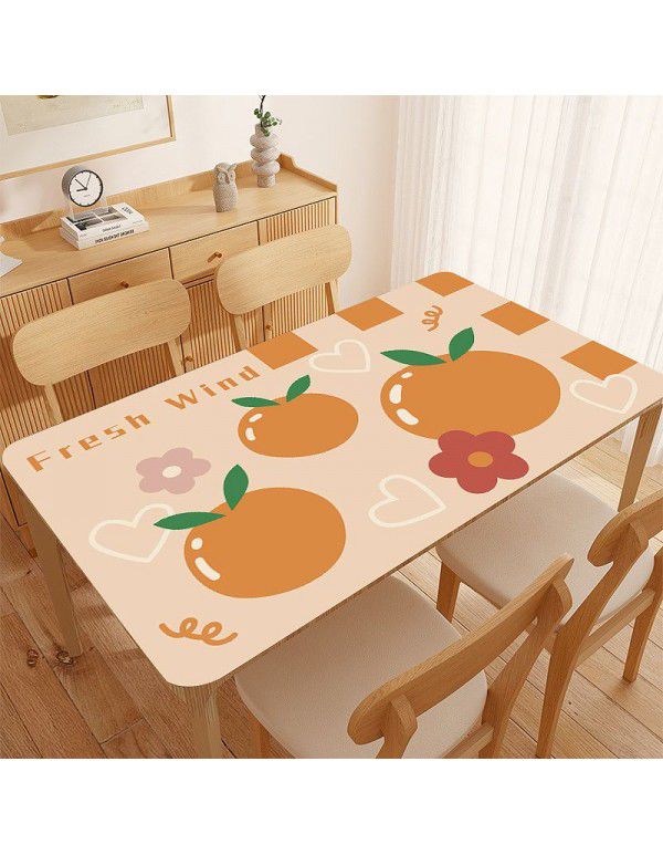 Student table mat pvc waterproof and anti-skid tablecloth dormitory writing desk desk tea table mat wash free girl heart wholesale